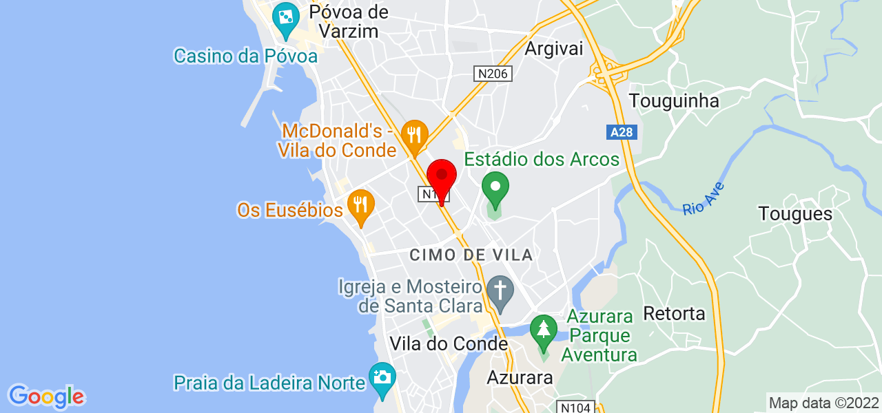 Jorge Almeida - Porto - Vila do Conde - Mapa