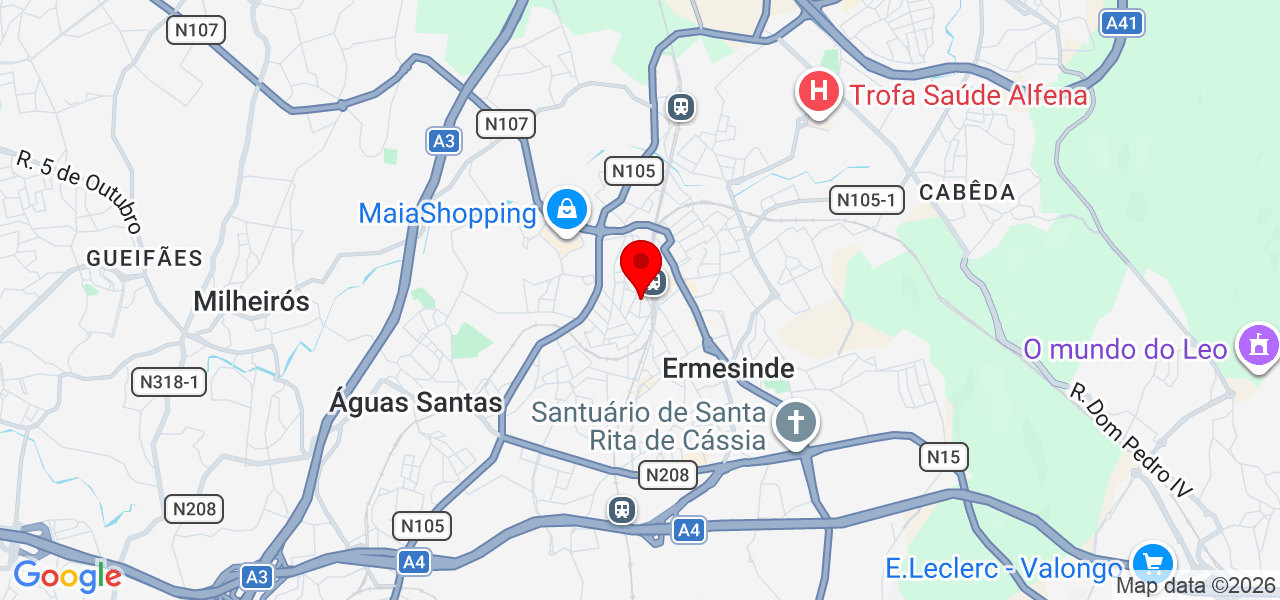 Stheffany Marques - Porto - Valongo - Mapa