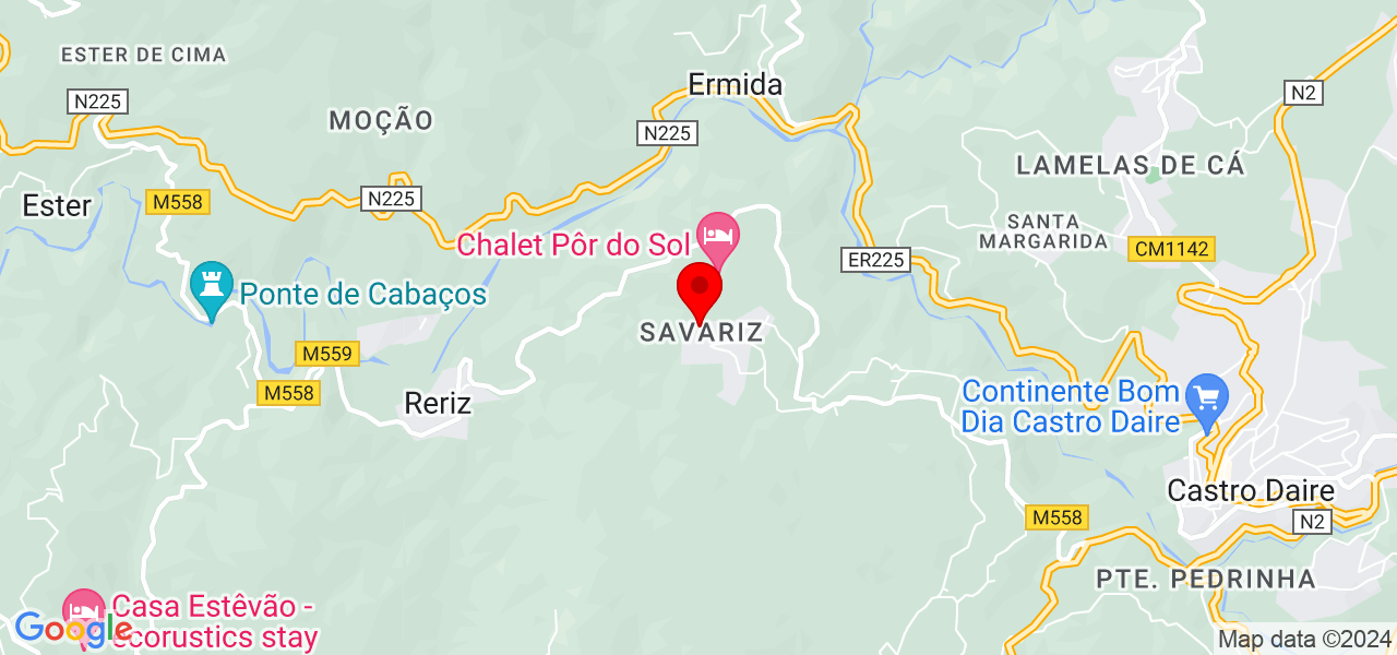 Luís Correia - Viseu - Castro Daire - Mapa