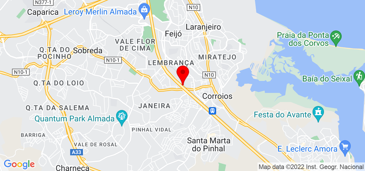 F&aacute;bio Santos - Setúbal - Seixal - Mapa