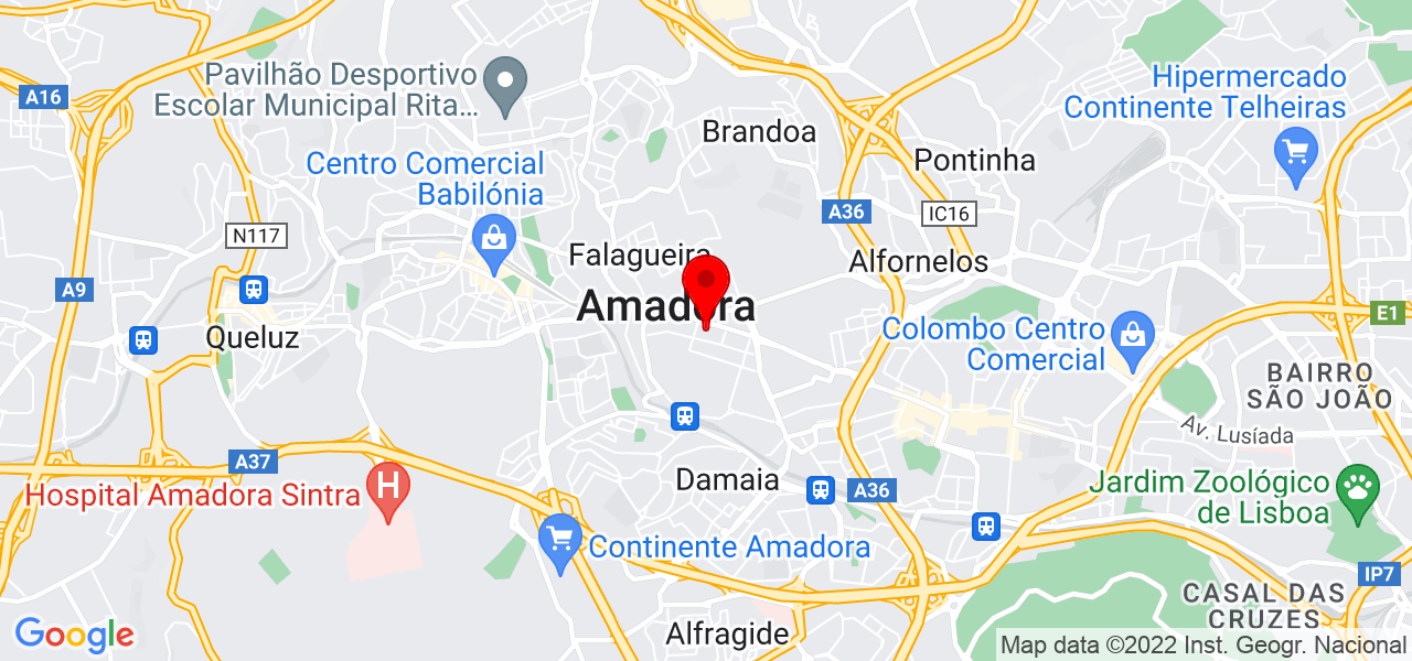 K&aacute;tia Bertolin - Lisboa - Amadora - Mapa