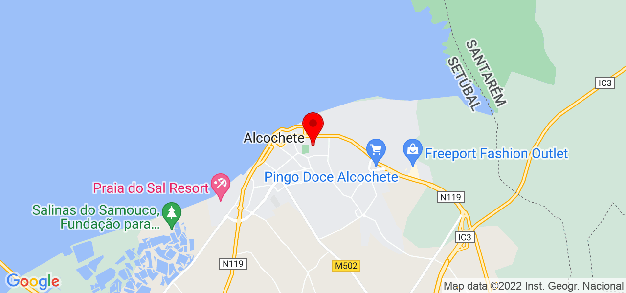 Corina - Setúbal - Alcochete - Mapa