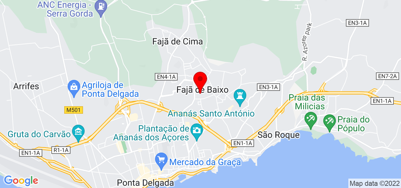 Lu&iacute;s Soares Almeida - Açores - Ponta Delgada - Mapa