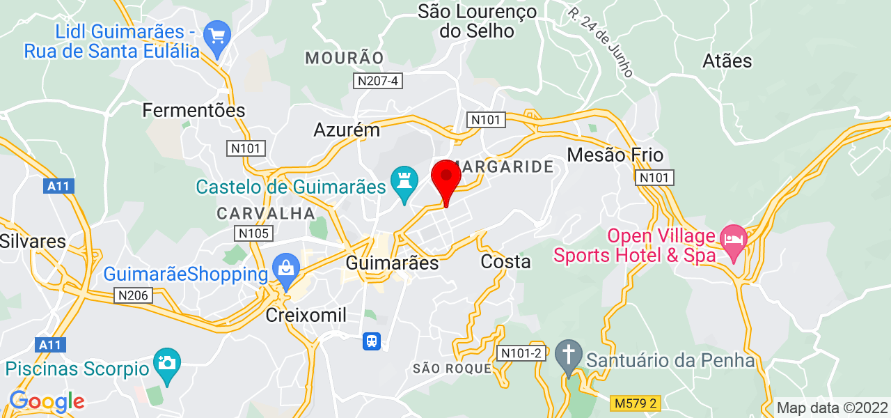 Cuidador de idosos - Braga - Guimarães - Mapa