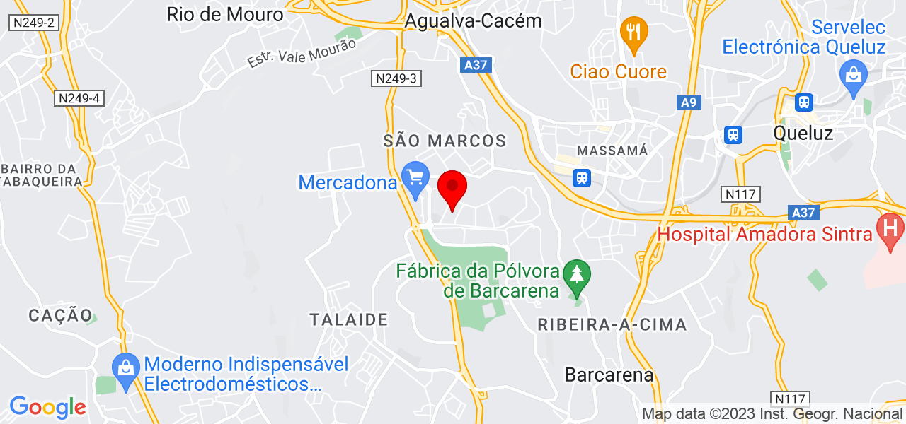 Limpeza dom&eacute;stica - Lisboa - Sintra - Map