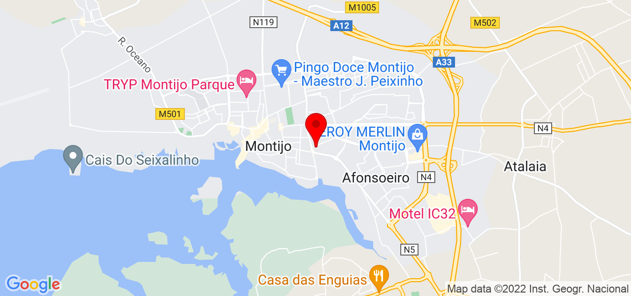 Fl&aacute;vio Botas - Setúbal - Montijo - Mapa