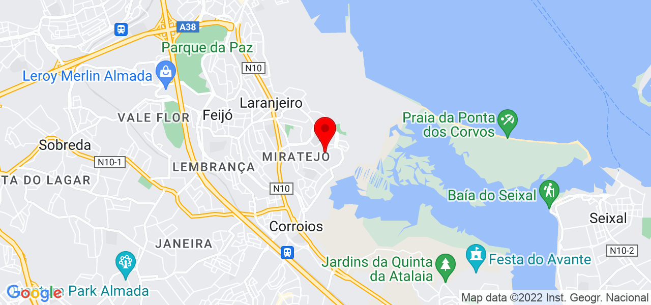 H&eacute;lio Monteiro - Setúbal - Seixal - Mapa