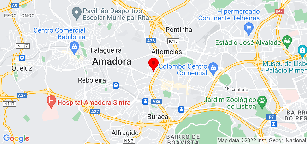 ShirleyJane Tavares Oliveira Ribeiro - Lisboa - Amadora - Mapa