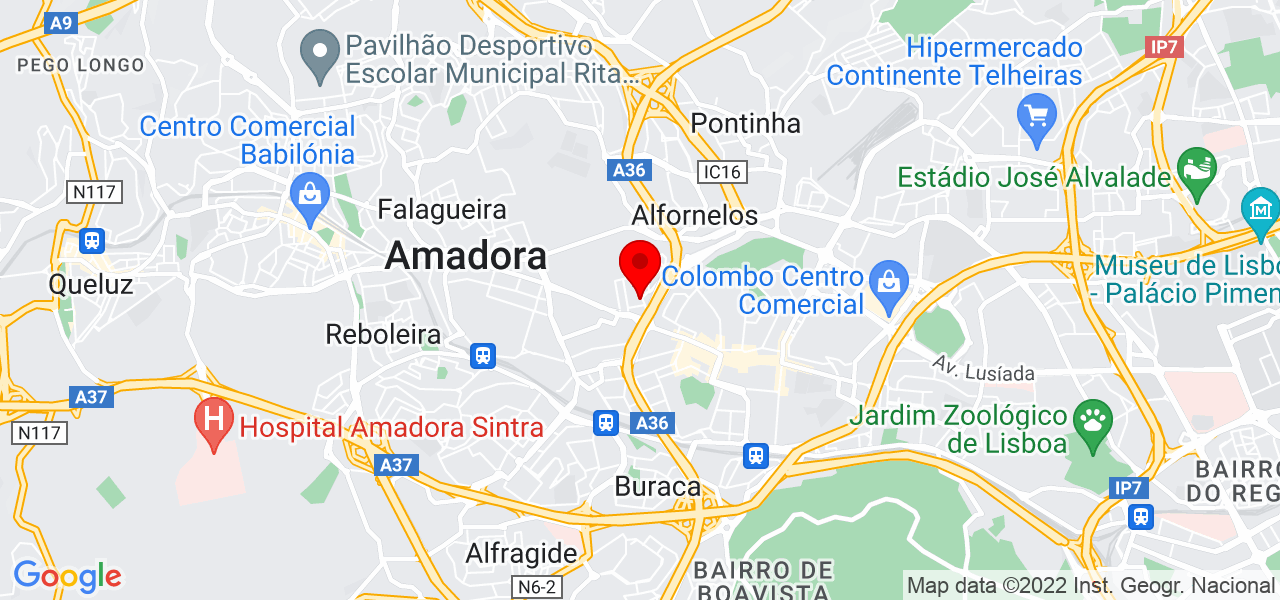 Thiago Linhares - Lisboa - Amadora - Mapa