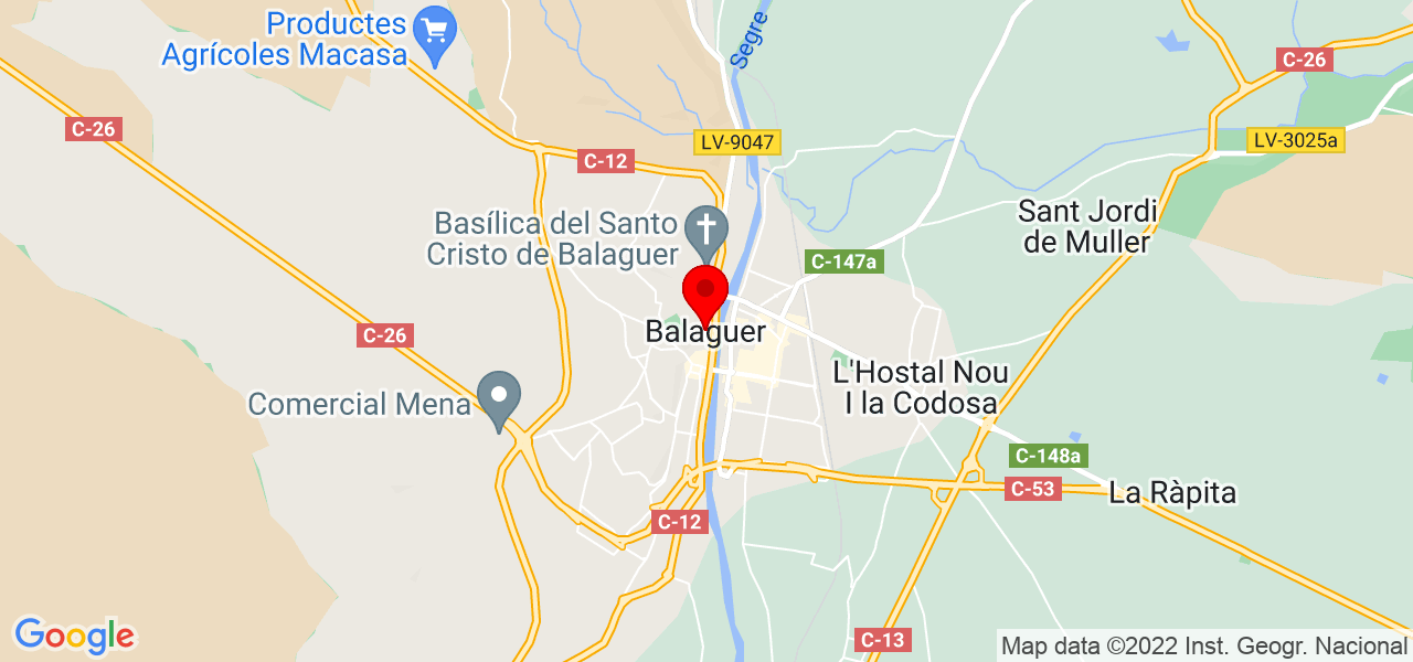Alba - Cataluña - Balaguer - Mapa