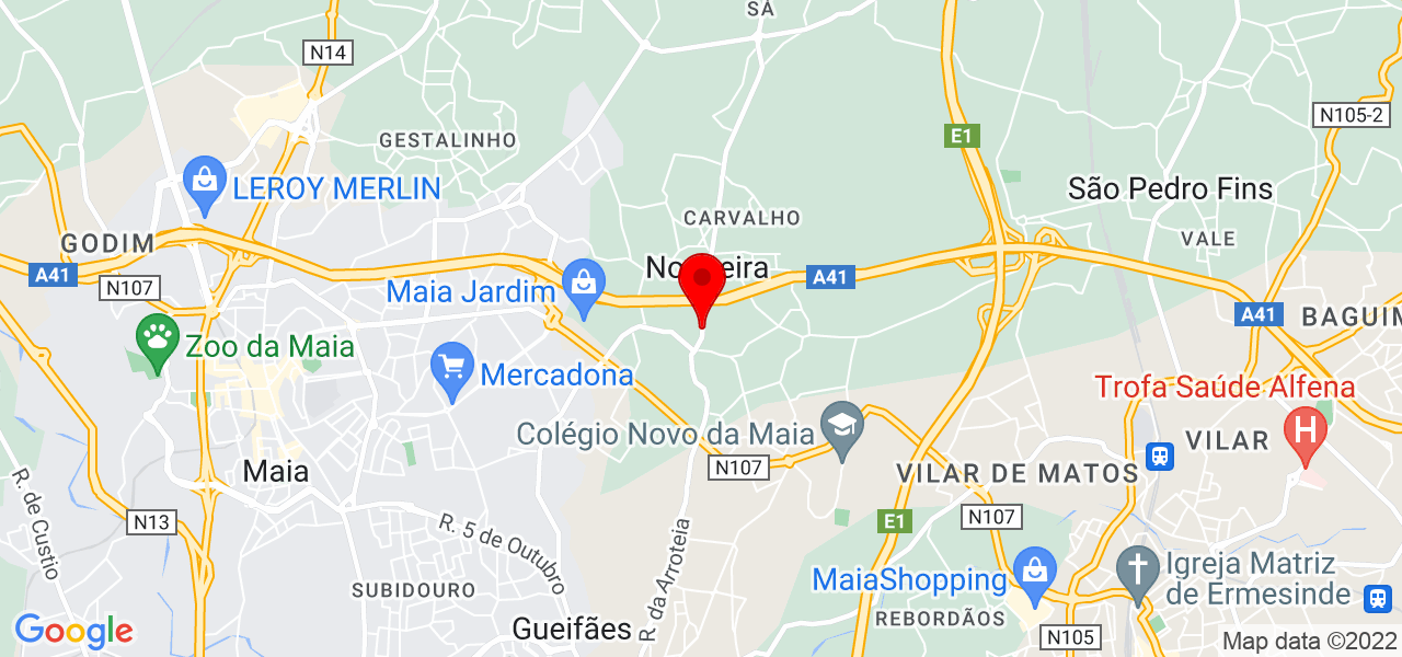Jos&eacute; Novais - Porto - Maia - Karte