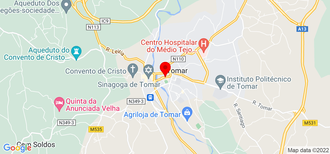 C&aacute;tia Martins - Santarém - Tomar - Mapa