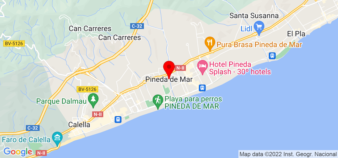 Gisela - Cataluña - Pineda de Mar - Mapa