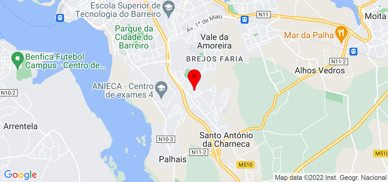 Leandro Parada - Setúbal - Barreiro - Mapa
