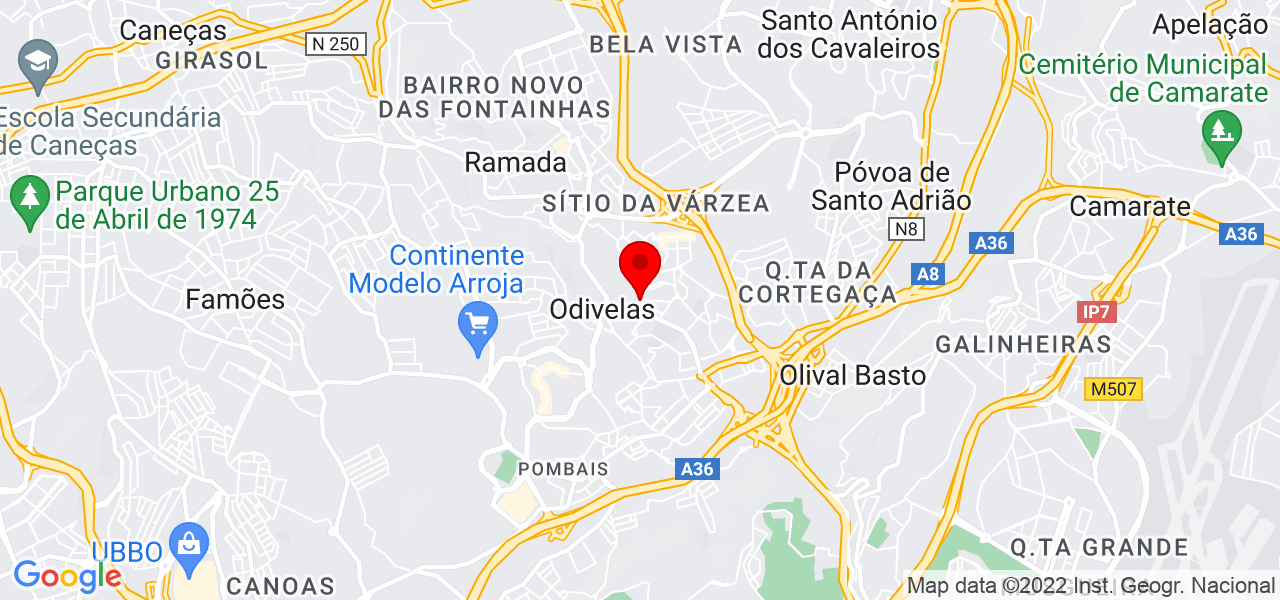 K&eacute;lia Catumbila - Lisboa - Odivelas - Mapa