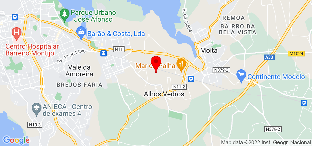 Tom&aacute;s Jaques - Setúbal - Moita - Mapa
