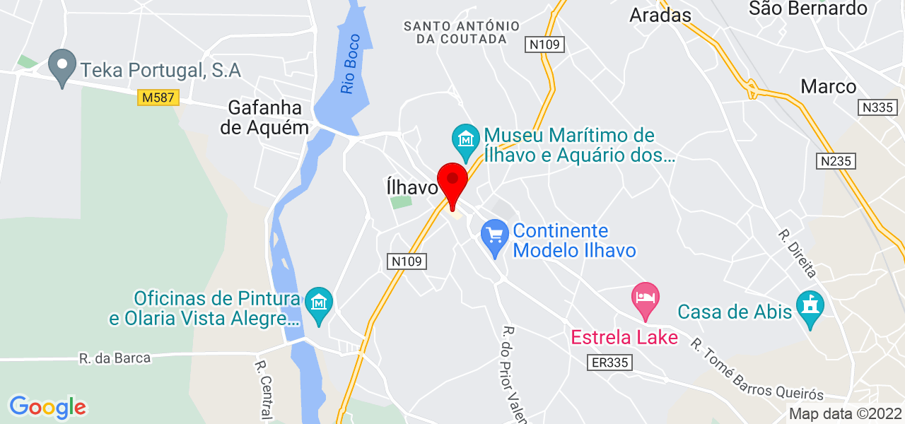 CONSTSDAAJ - Aveiro - Ílhavo - Mapa