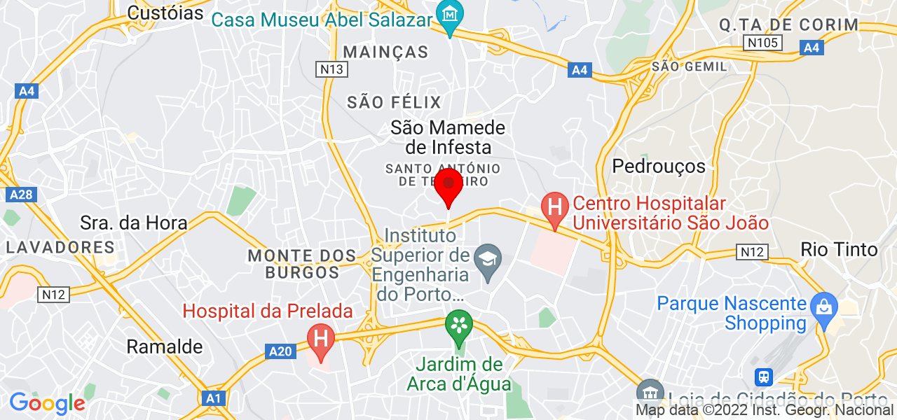 Michelly Ramalho - Porto - Matosinhos - Mapa
