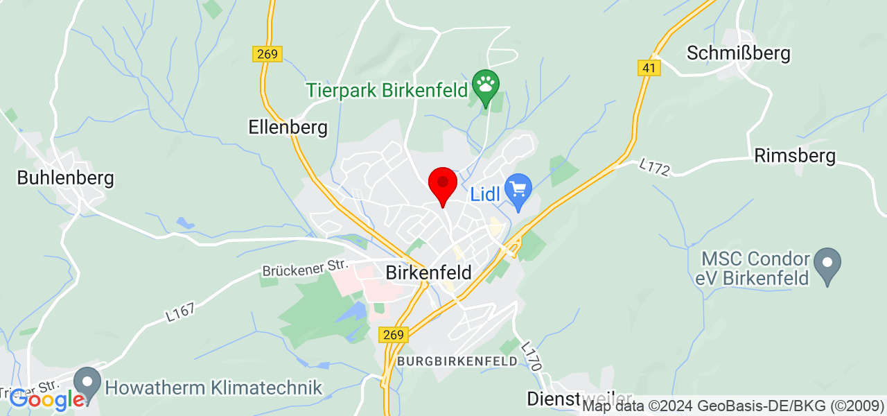 Amxliabeauty - Amalia Gaus Make-up Artist und Brautstyling - Rheinland-Pfalz - Birkenfeld - Karte