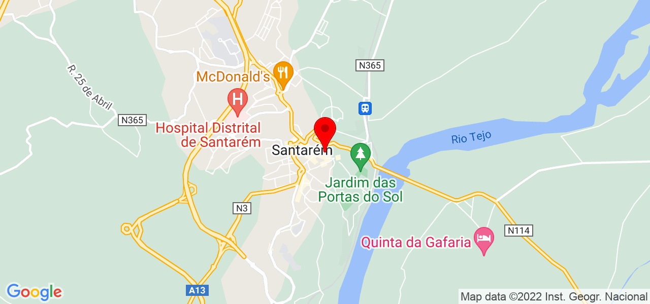 Jo&atilde;o Loureiro - Santarém - Santarém - Mapa