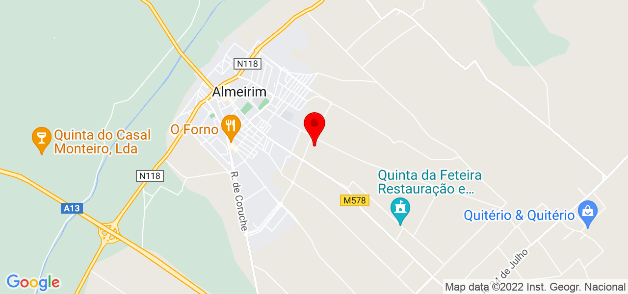 MONTEZ &amp; ANDRADE LDA - Santarém - Almeirim - Mapa