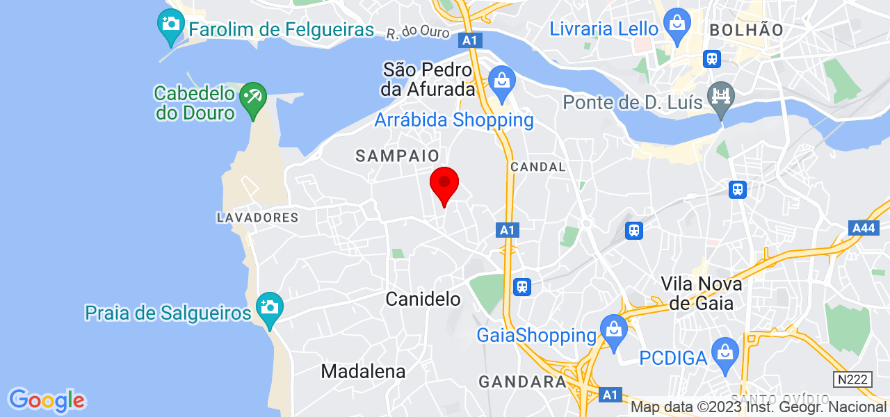 Jos&eacute; Gon&ccedil;alves - Porto - Vila Nova de Gaia - Mapa