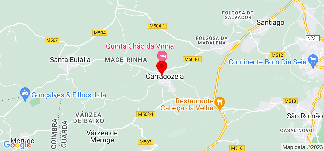 Portuga barbecue catering - Guarda - Seia - Mapa