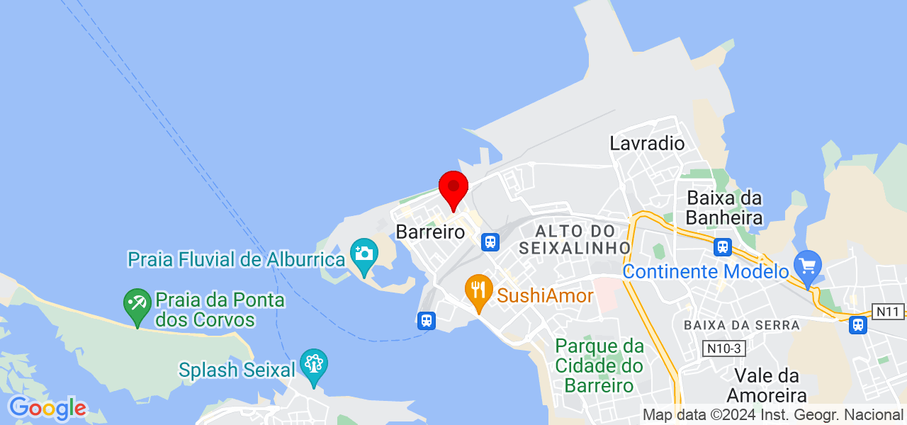 Urgentcombinar - Setúbal - Barreiro - Mapa
