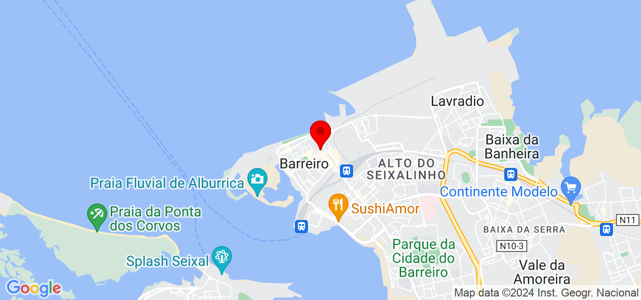 Urgentcombinar - Setúbal - Barreiro - Map