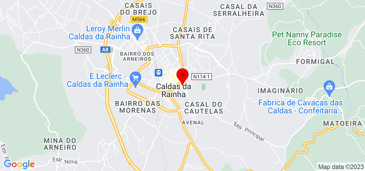 Augusto Santos - Leiria - Caldas da Rainha - Mapa