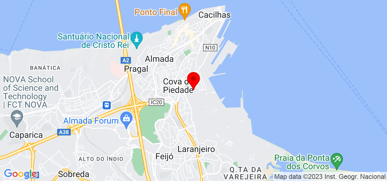 Rute Borges - Setúbal - Almada - Mapa