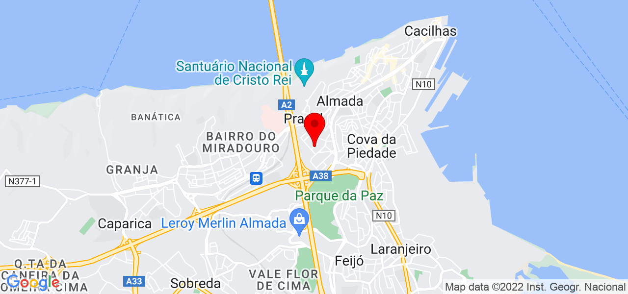beatriz costa - Setúbal - Almada - Mapa