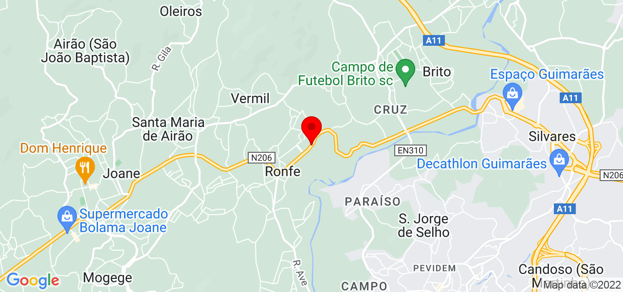 Pedro - Braga - Guimarães - Map