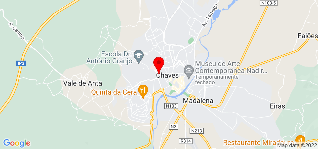 Maria Zulene Santos - Vila Real - Chaves - Mapa