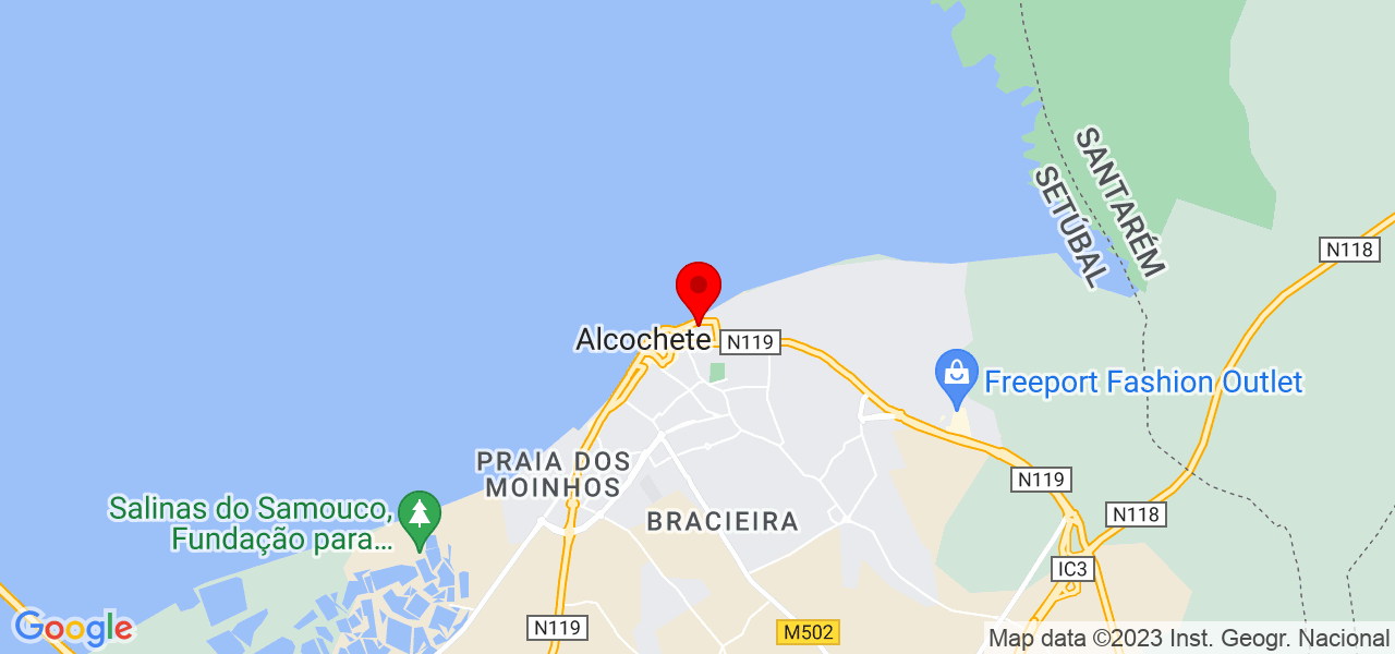 In&ecirc;s Sequeira - Setúbal - Alcochete - Mapa