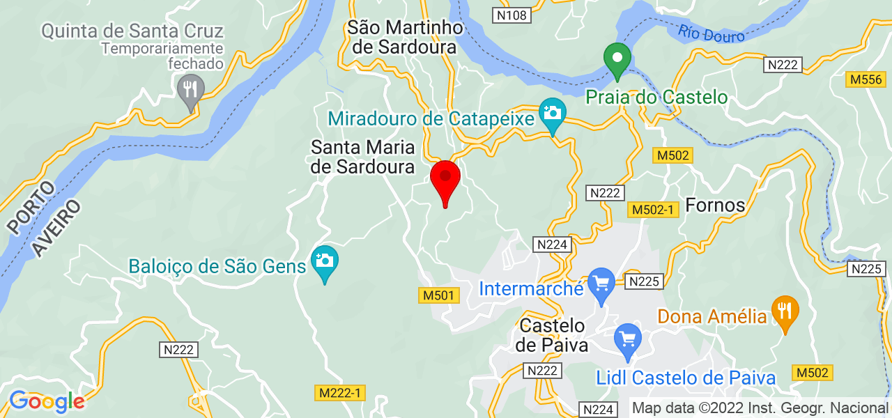 Mariana Cardoso - Aveiro - Castelo de Paiva - Mapa