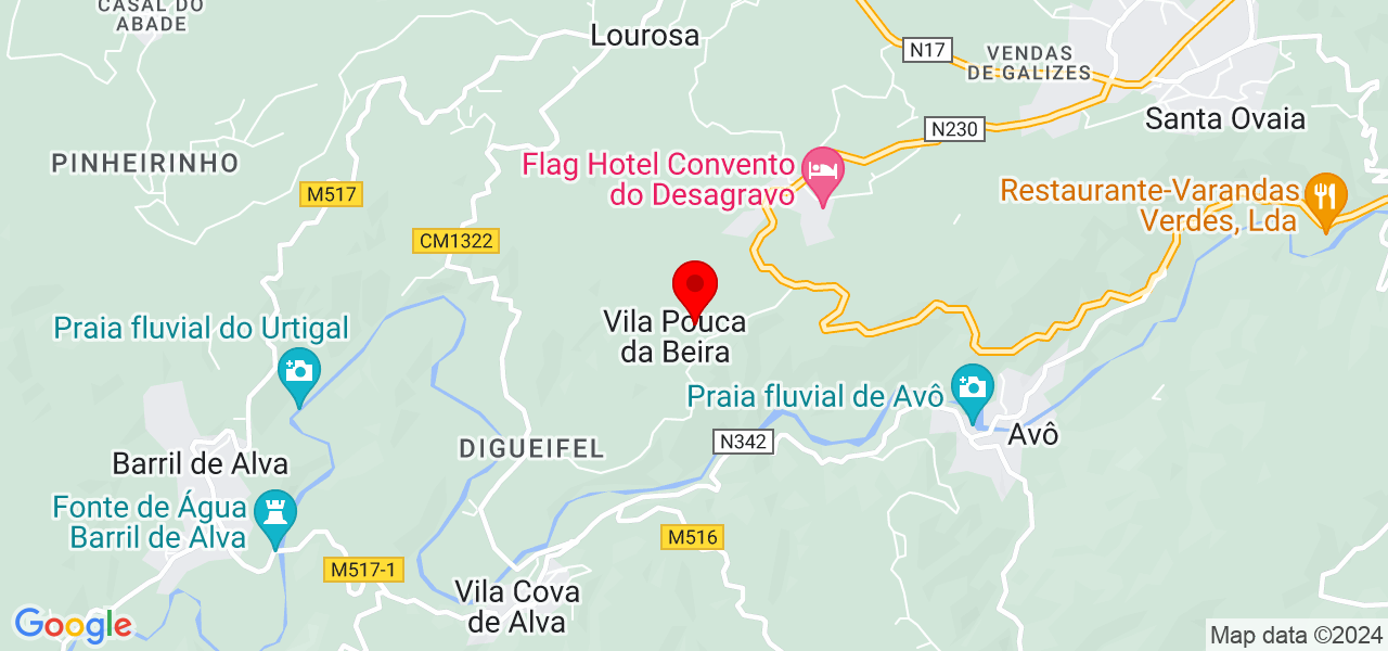 TamaRemedy - Coimbra - Oliveira do Hospital - Mapa