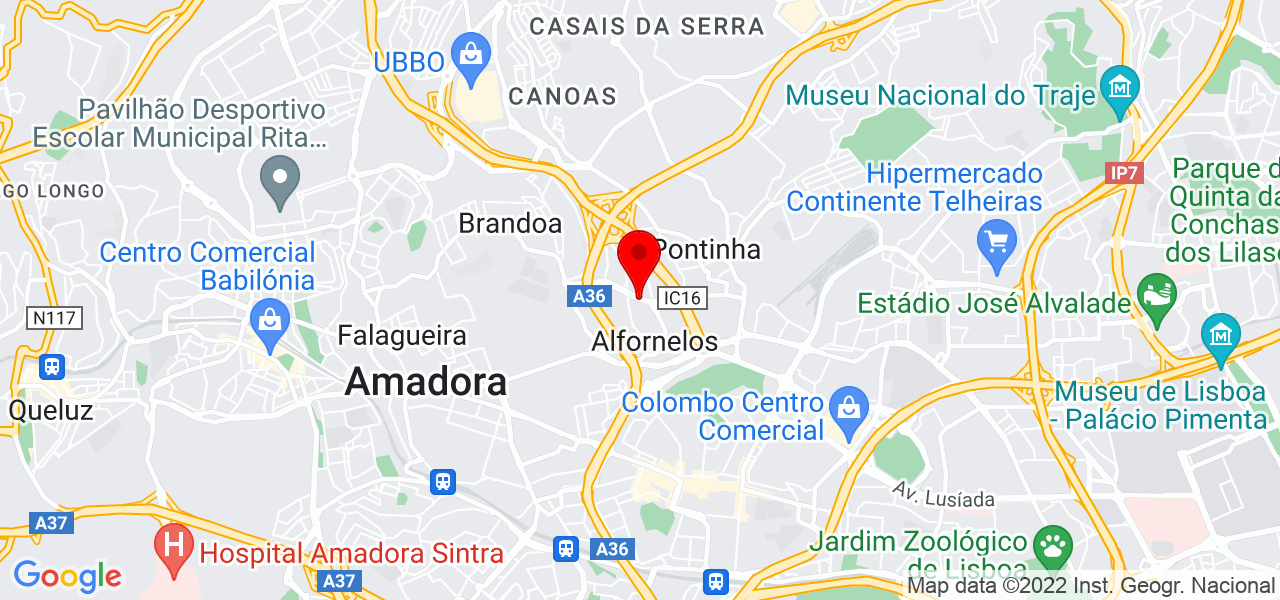 ELISABETE CRISTINA GOMES DE CASTRO LEITAO - Lisboa - Amadora - Mapa