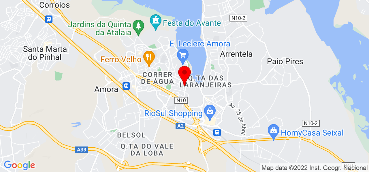 Santos - Setúbal - Seixal - Carte