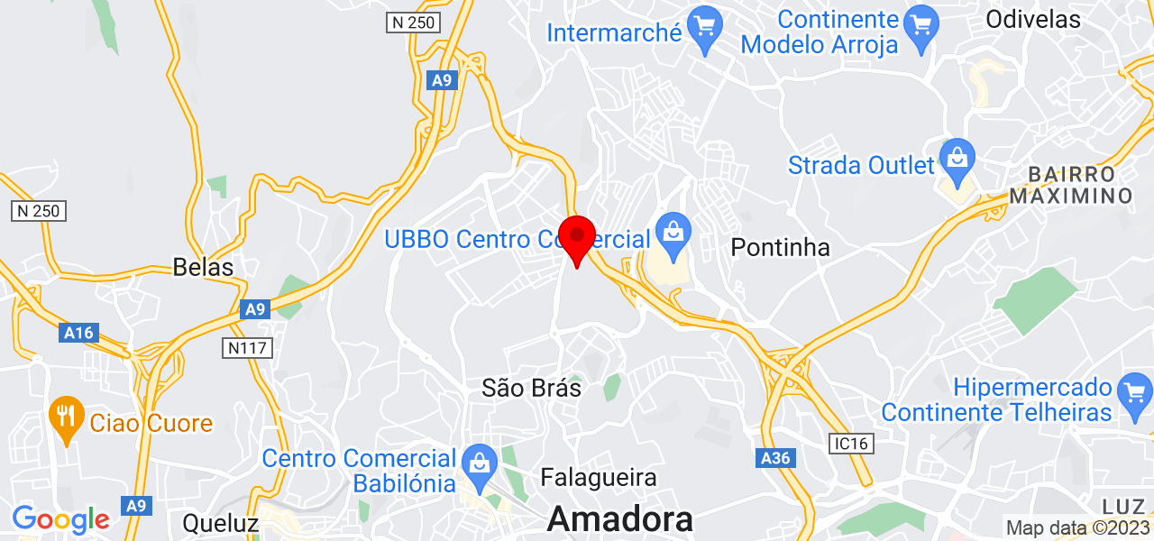 Acid&aacute;lia de Barros - Lisboa - Amadora - Mapa