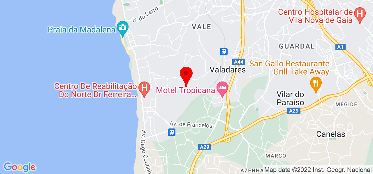 Lena Vasconcelos - Porto - Vila Nova de Gaia - Mapa