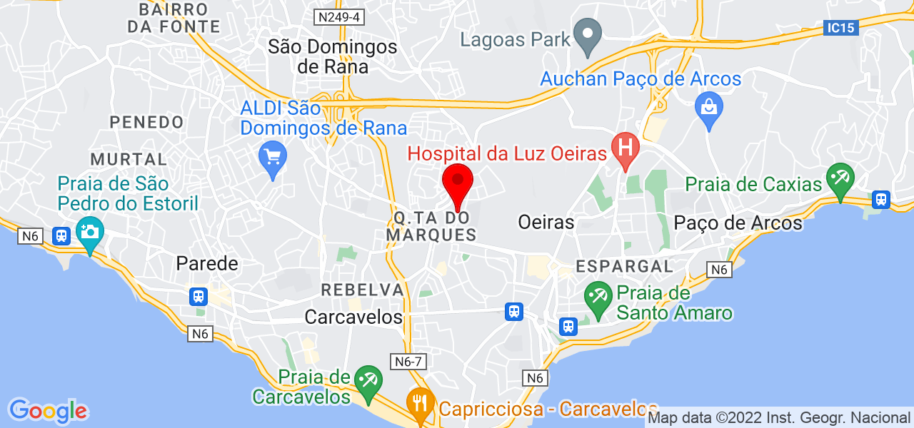 Virg&iacute;nia Sa&iacute;nhas - Lisboa - Oeiras - Mapa