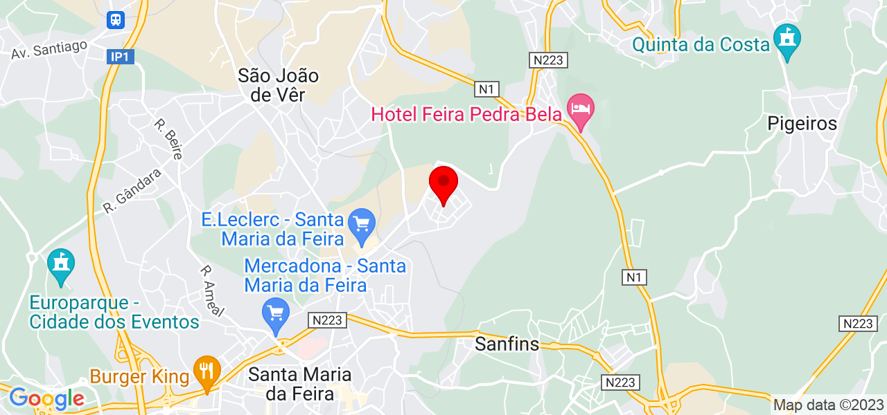 Diana Mota - Aveiro - Santa Maria da Feira - Mapa