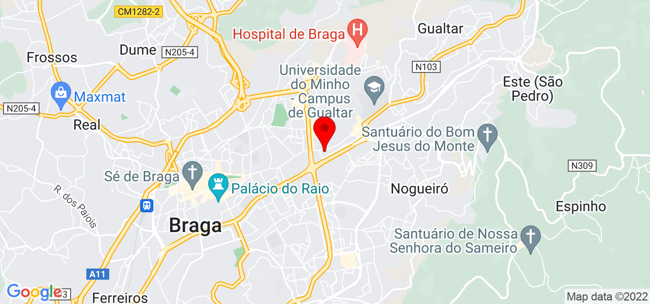 Kalline - Braga - Braga - Mapa