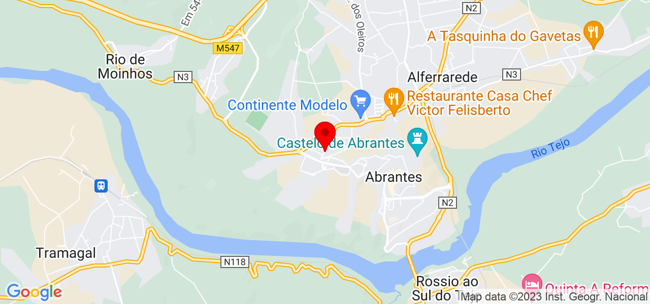 Cl&aacute;udia - Santarém - Abrantes - Mapa
