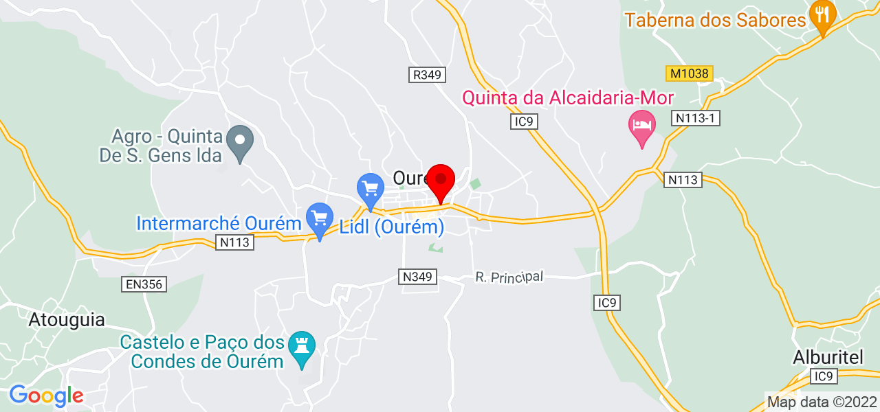 J&eacute;ssica - Santarém - Ourém - Mapa