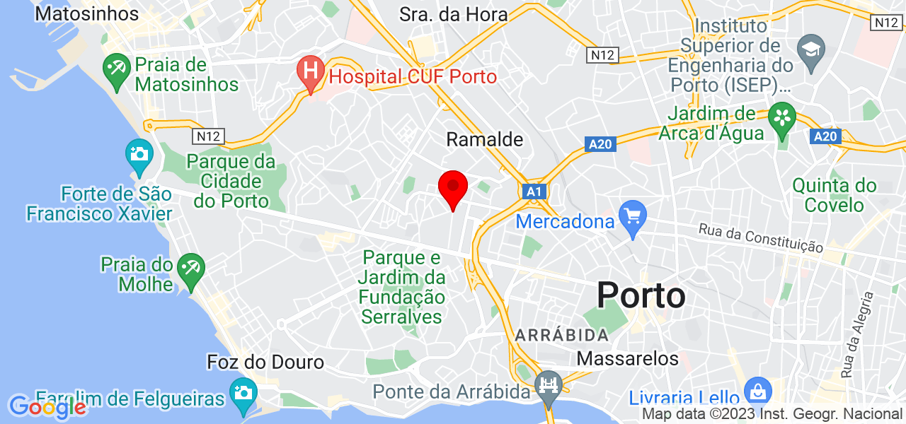 B&aacute;rbara D&oacute;ria - Porto - Porto - Mapa