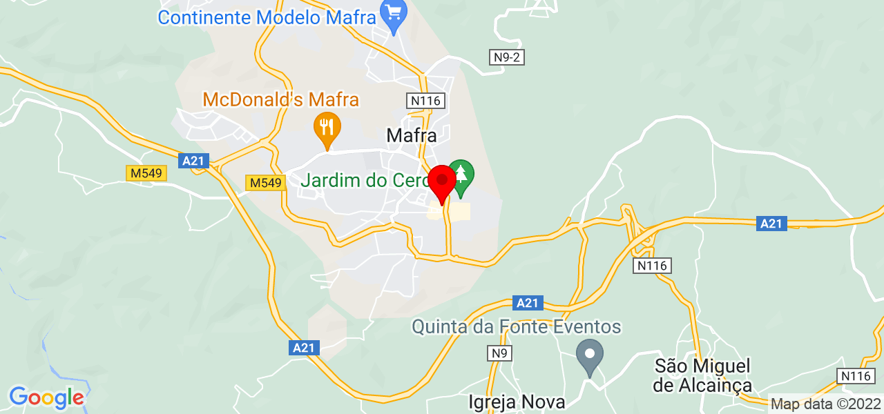 Paulo Falc&atilde;o - Lisboa - Mafra - Mapa