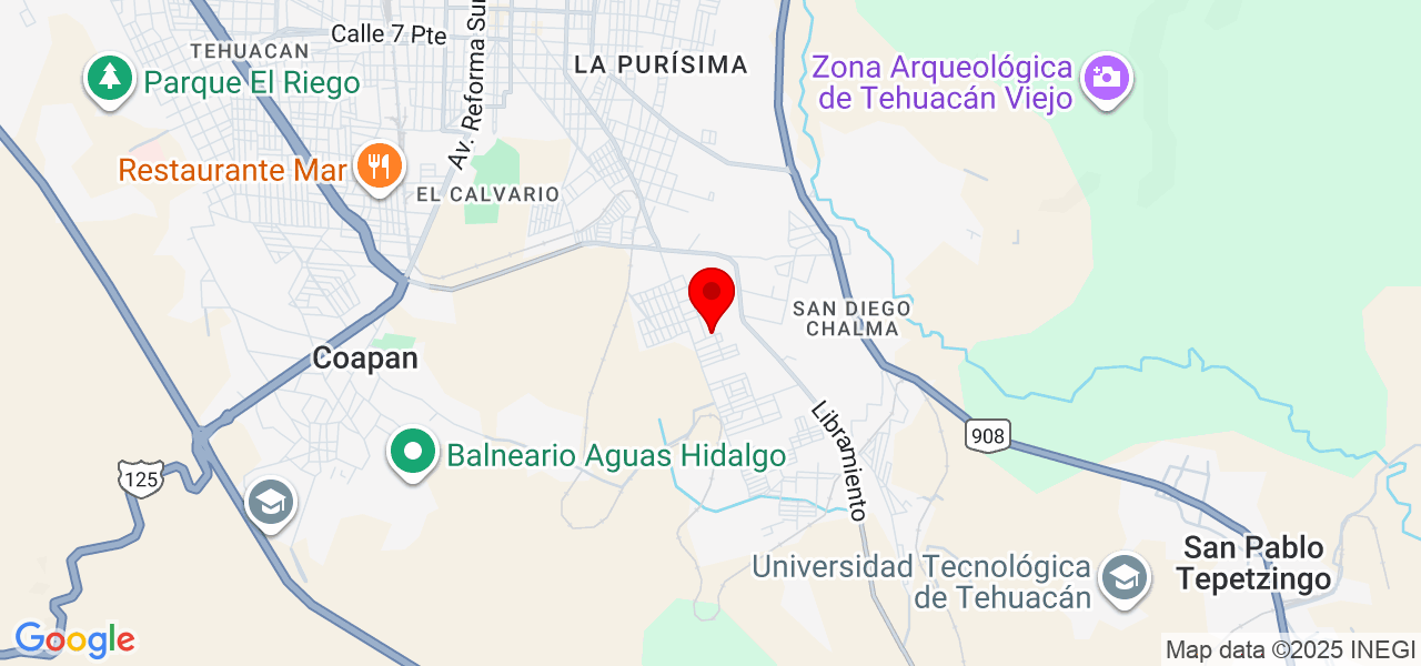 miguel angel - Puebla - Tehuacán - Mapa