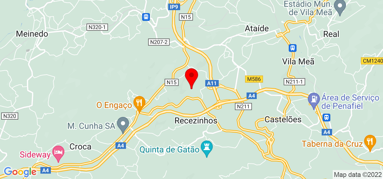 Claudineia - Porto - Penafiel - Mapa
